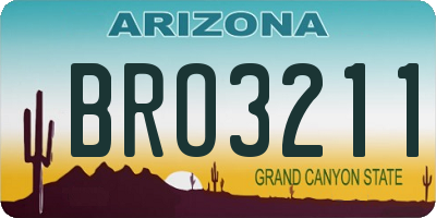 AZ license plate BRO3211