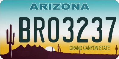 AZ license plate BRO3237