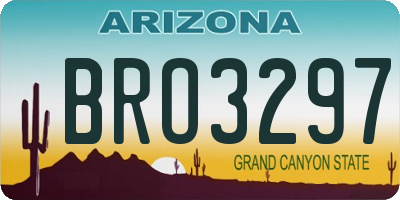 AZ license plate BRO3297
