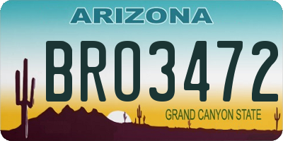 AZ license plate BRO3472