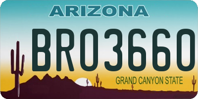 AZ license plate BRO3660