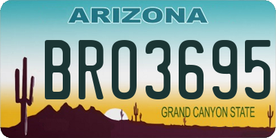 AZ license plate BRO3695