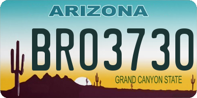 AZ license plate BRO3730