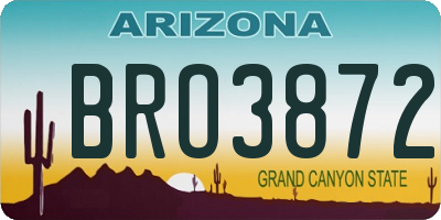 AZ license plate BRO3872