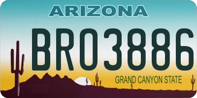 AZ license plate BRO3886