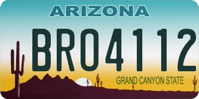 AZ license plate BRO4112
