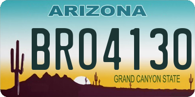 AZ license plate BRO4130