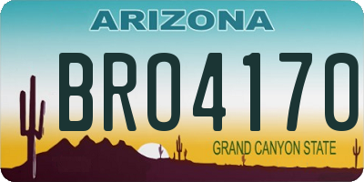 AZ license plate BRO4170