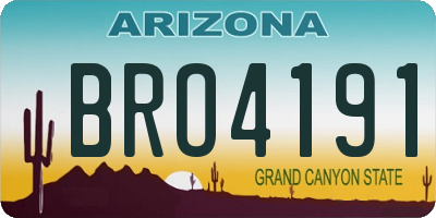 AZ license plate BRO4191