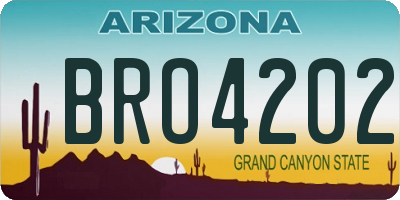 AZ license plate BRO4202