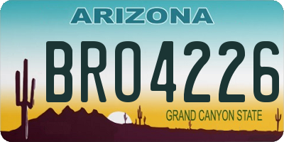 AZ license plate BRO4226