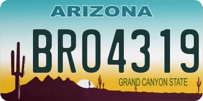 AZ license plate BRO4319