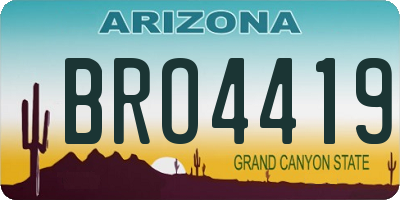AZ license plate BRO4419