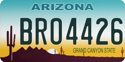 AZ license plate BRO4426