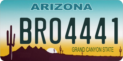 AZ license plate BRO4441