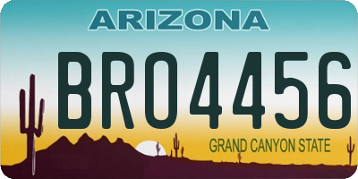 AZ license plate BRO4456