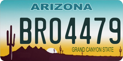 AZ license plate BRO4479