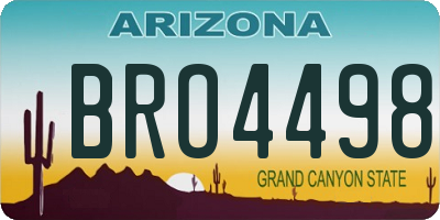 AZ license plate BRO4498