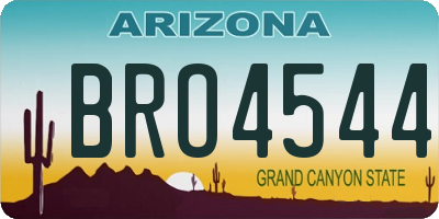 AZ license plate BRO4544