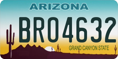 AZ license plate BRO4632