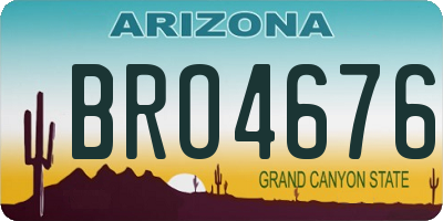 AZ license plate BRO4676