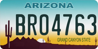 AZ license plate BRO4763