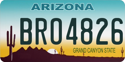AZ license plate BRO4826