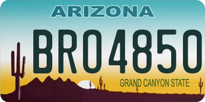 AZ license plate BRO4850