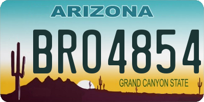 AZ license plate BRO4854