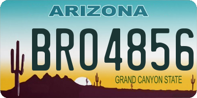AZ license plate BRO4856