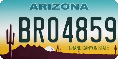 AZ license plate BRO4859