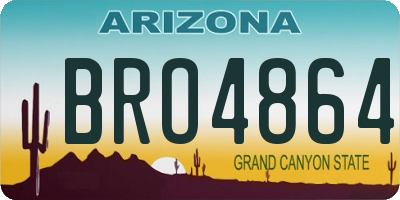 AZ license plate BRO4864