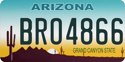 AZ license plate BRO4866