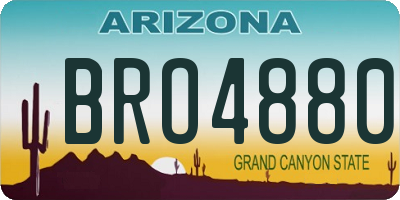 AZ license plate BRO4880
