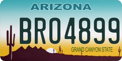 AZ license plate BRO4899