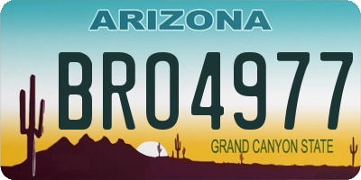 AZ license plate BRO4977