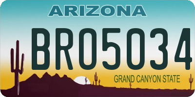 AZ license plate BRO5034
