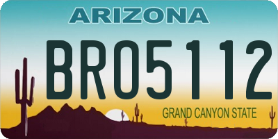 AZ license plate BRO5112