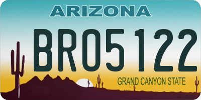 AZ license plate BRO5122