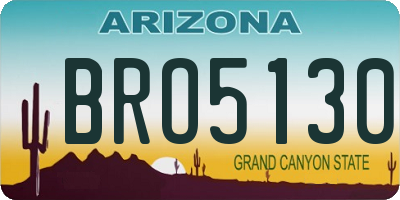 AZ license plate BRO5130