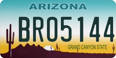 AZ license plate BRO5144