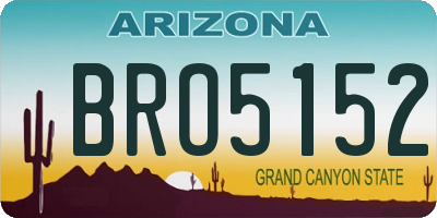 AZ license plate BRO5152