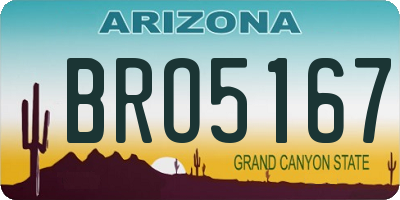 AZ license plate BRO5167