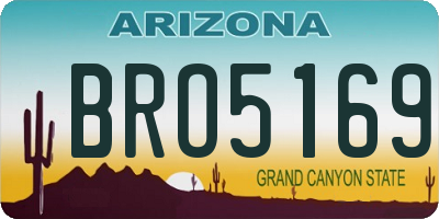AZ license plate BRO5169