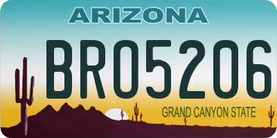 AZ license plate BRO5206