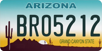 AZ license plate BRO5212