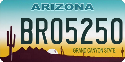 AZ license plate BRO5250