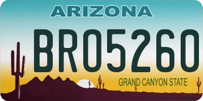 AZ license plate BRO5260