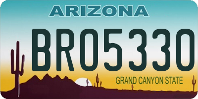 AZ license plate BRO5330
