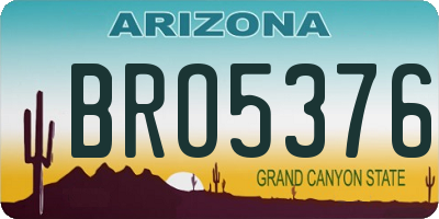 AZ license plate BRO5376